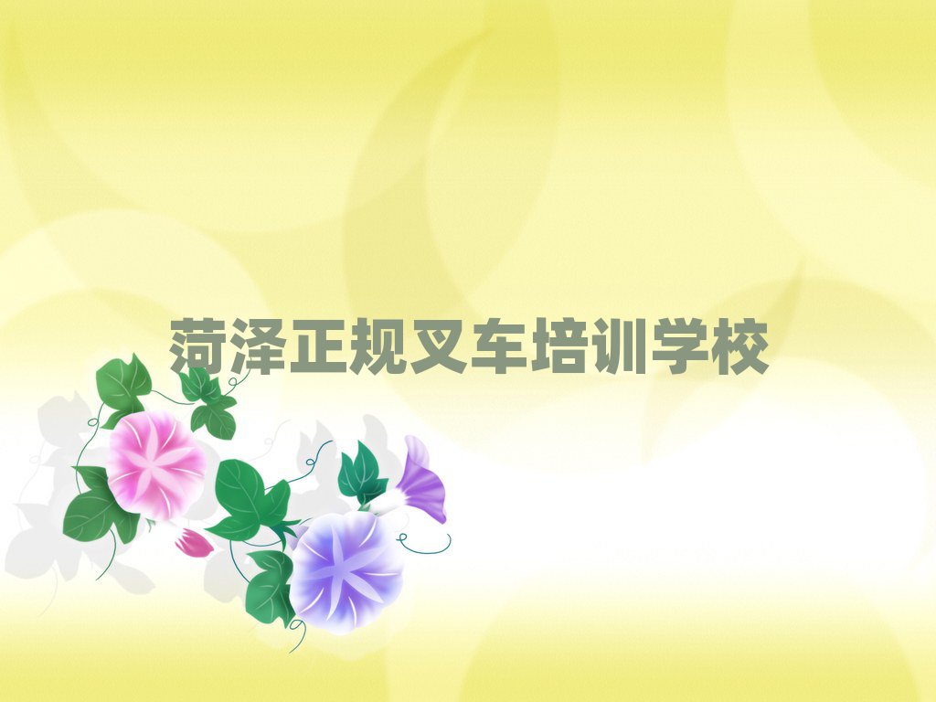 菏澤正規叉車哪里學名單
