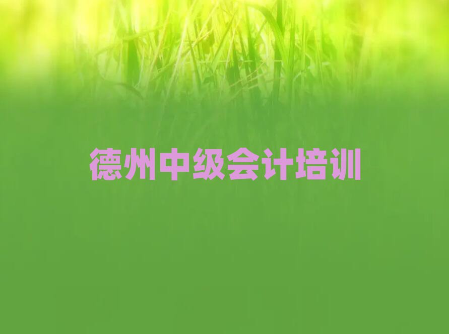 2025年德州德城區中級會計學多久比較好十大排名