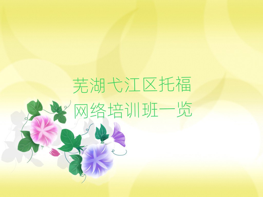 蕪湖弋江區托福網絡培訓班一覽