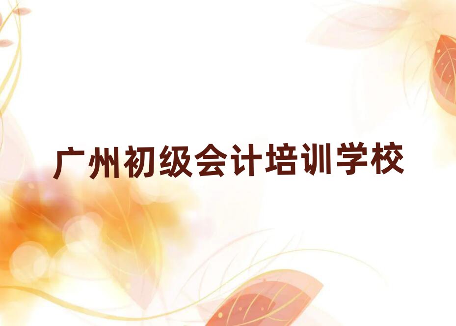 廣州從化區初級會計培訓課程都有哪些內容