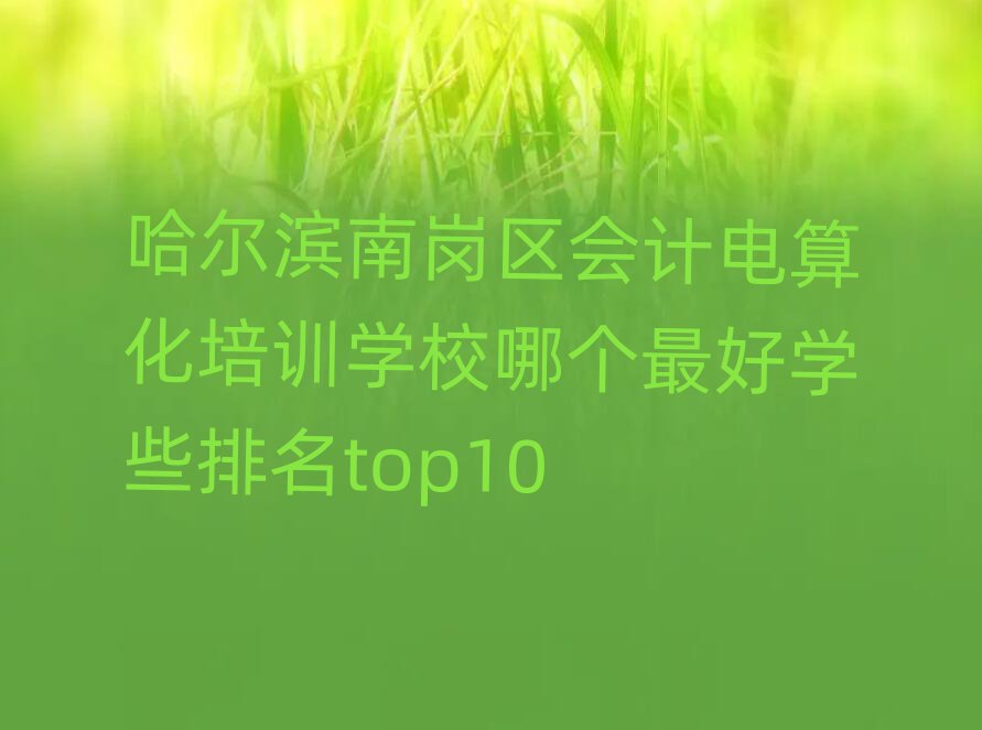 哈爾濱南崗區會計電算化培訓學校哪個最好學些排名top10