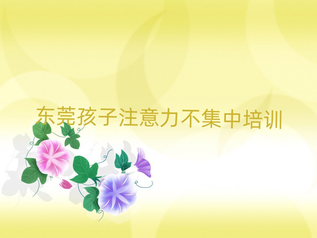 2025年東莞孩子注意力不集中培訓班地址前十名