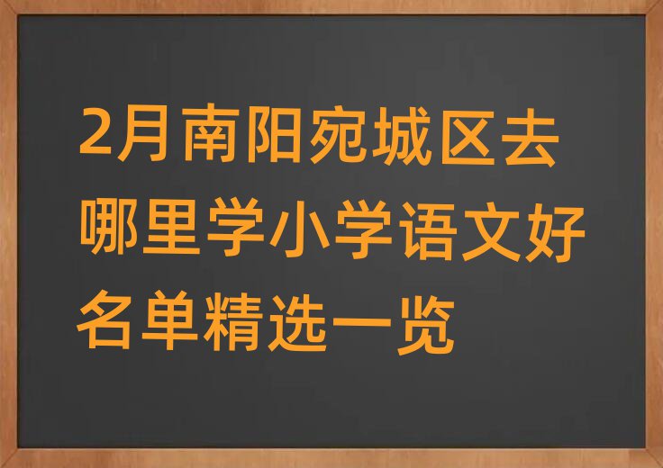 2月南陽宛城區(qū)去哪里學小學語文好名單精選一覽
