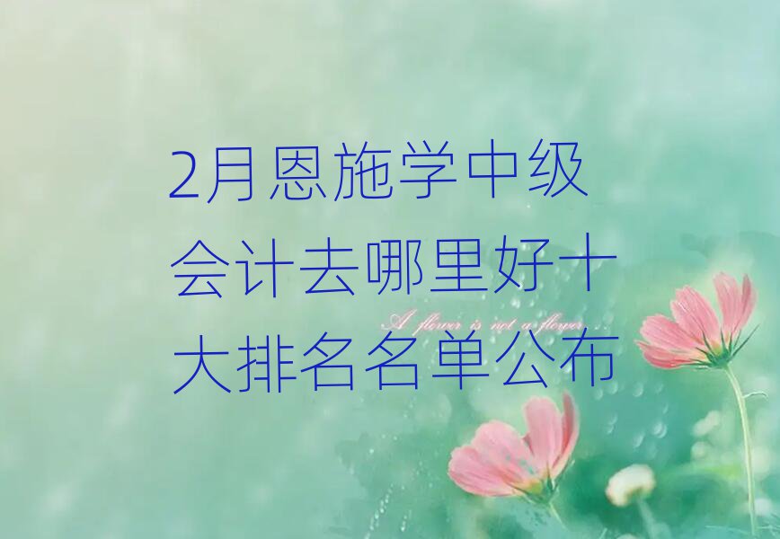 2月恩施學中級會計去哪里好十大排名名單公布