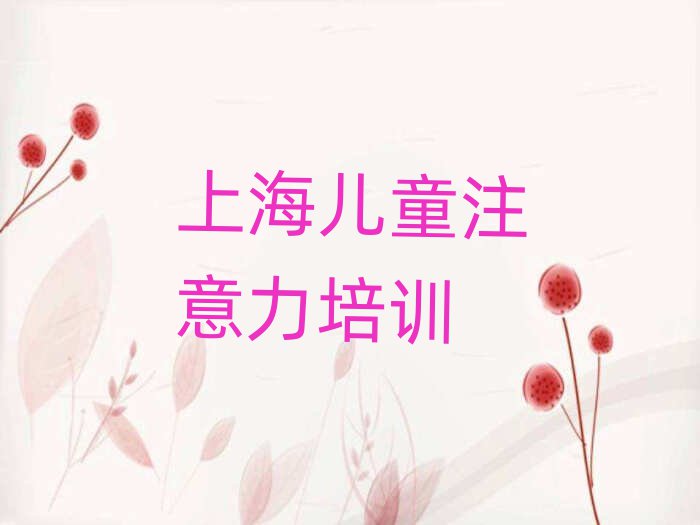 2025年上海青浦區的權威少兒專注力提高機構推薦排名前五