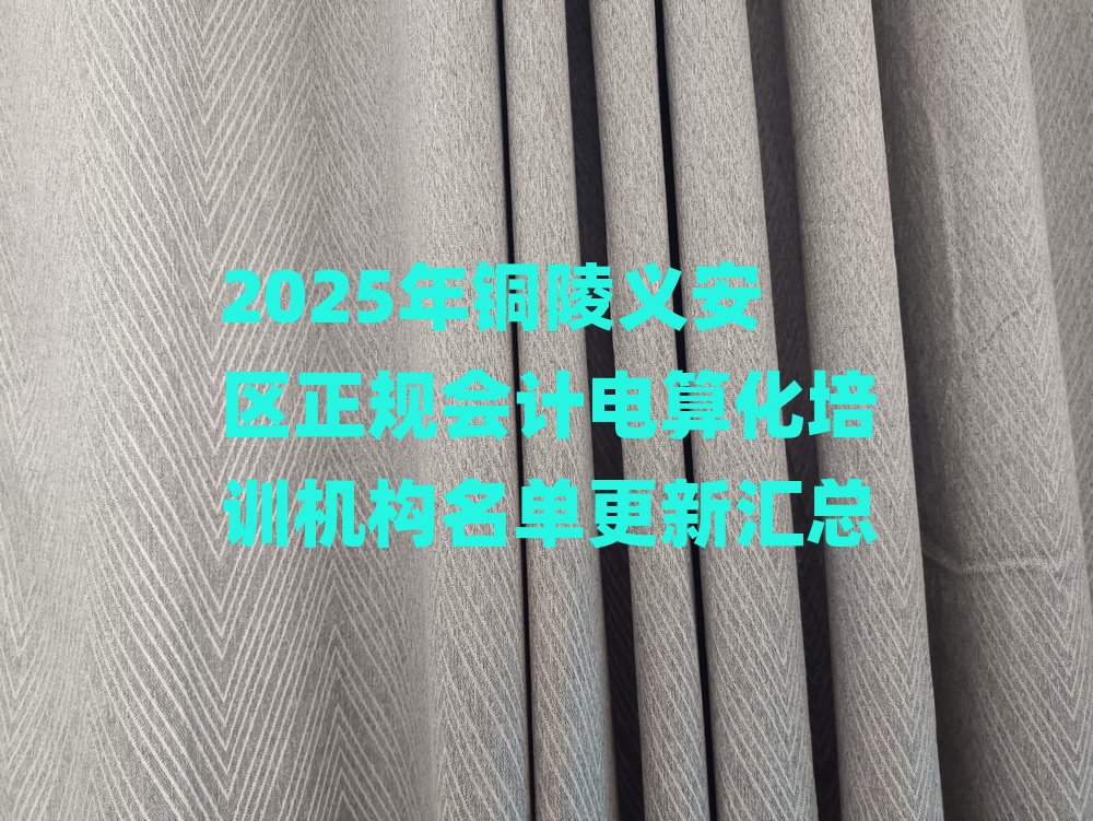 2025年銅陵義安區(qū)正規(guī)會(huì)計(jì)電算化培訓(xùn)機(jī)構(gòu)名單更新匯總