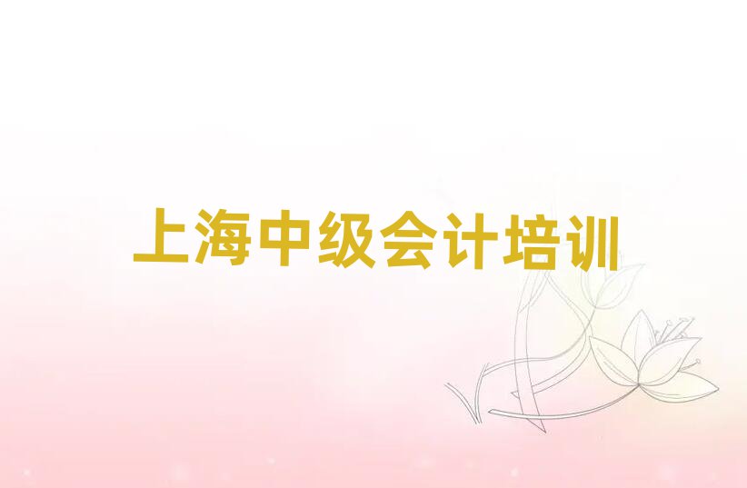 上海中級會計培訓(xùn)班學(xué)費名單榜首一覽