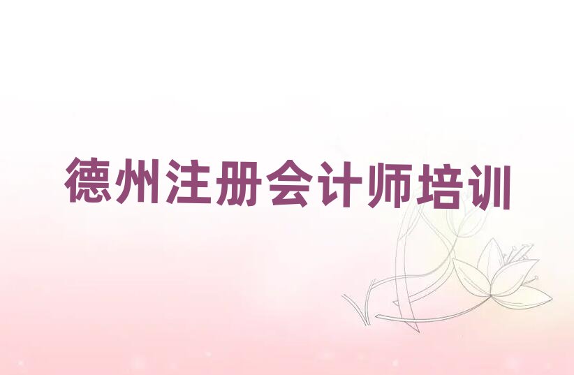 德州學注冊會計師去哪個學校值得推薦的名單榜首一覽