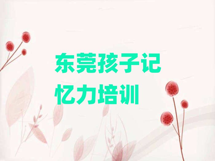 東莞孩子記憶力培訓學校在哪找排名一覽表