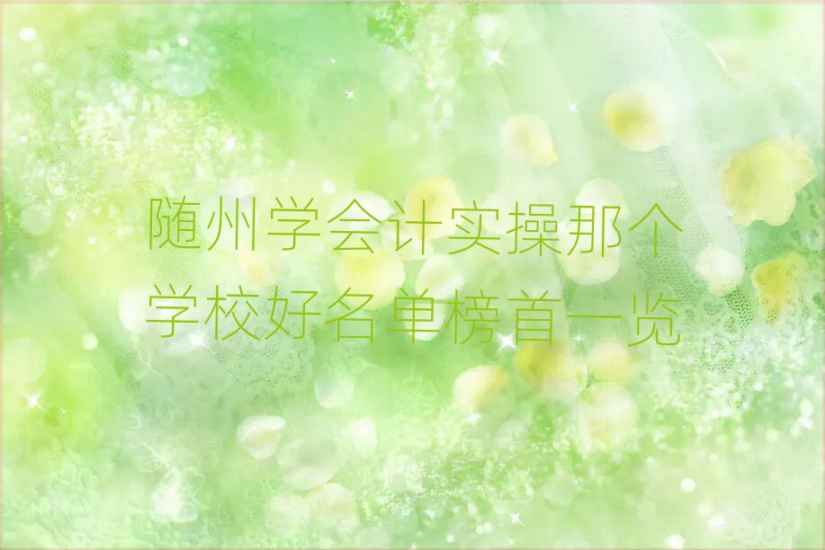 隨州學(xué)會計(jì)實(shí)操那個(gè)學(xué)校好名單榜首一覽