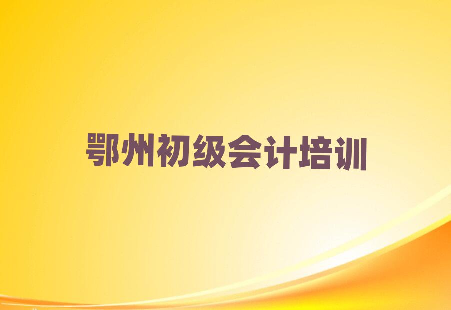 鄂州鄂城區初級會計網上學習排名口碑好的
