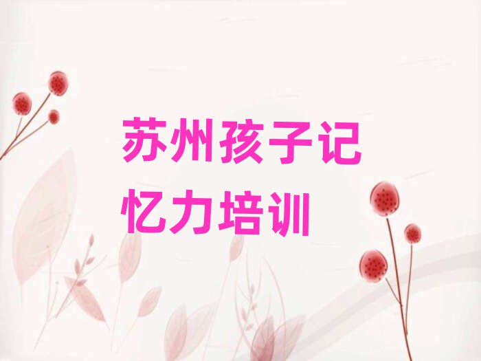 蘇州相城區(qū)哪里學(xué)孩子記憶力名單榜首精選出爐